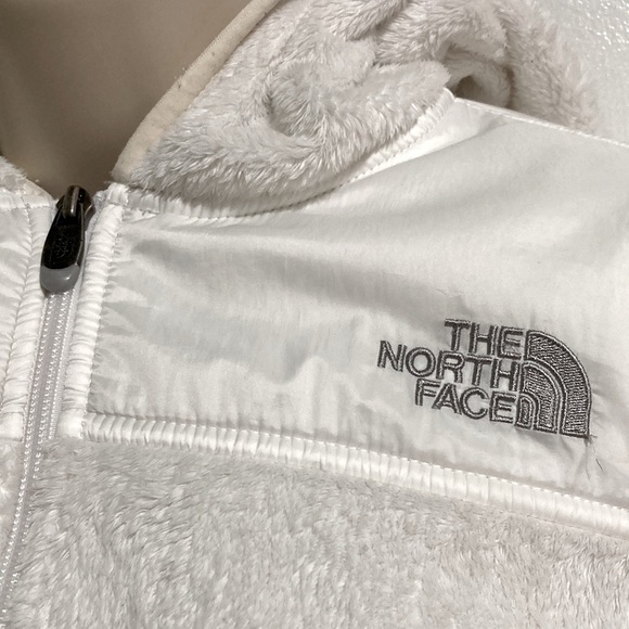 The North Face High Loft Polar Fleece Hooded Jacket White Trim Womens Medium - Picture 3 of 13